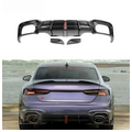 Carbon Fiber Rear Bumper Diffuser Splitter for Audi B9.5 A5 Sline S5 RS5 2021-2024 Rear Diffuser With LED Light
