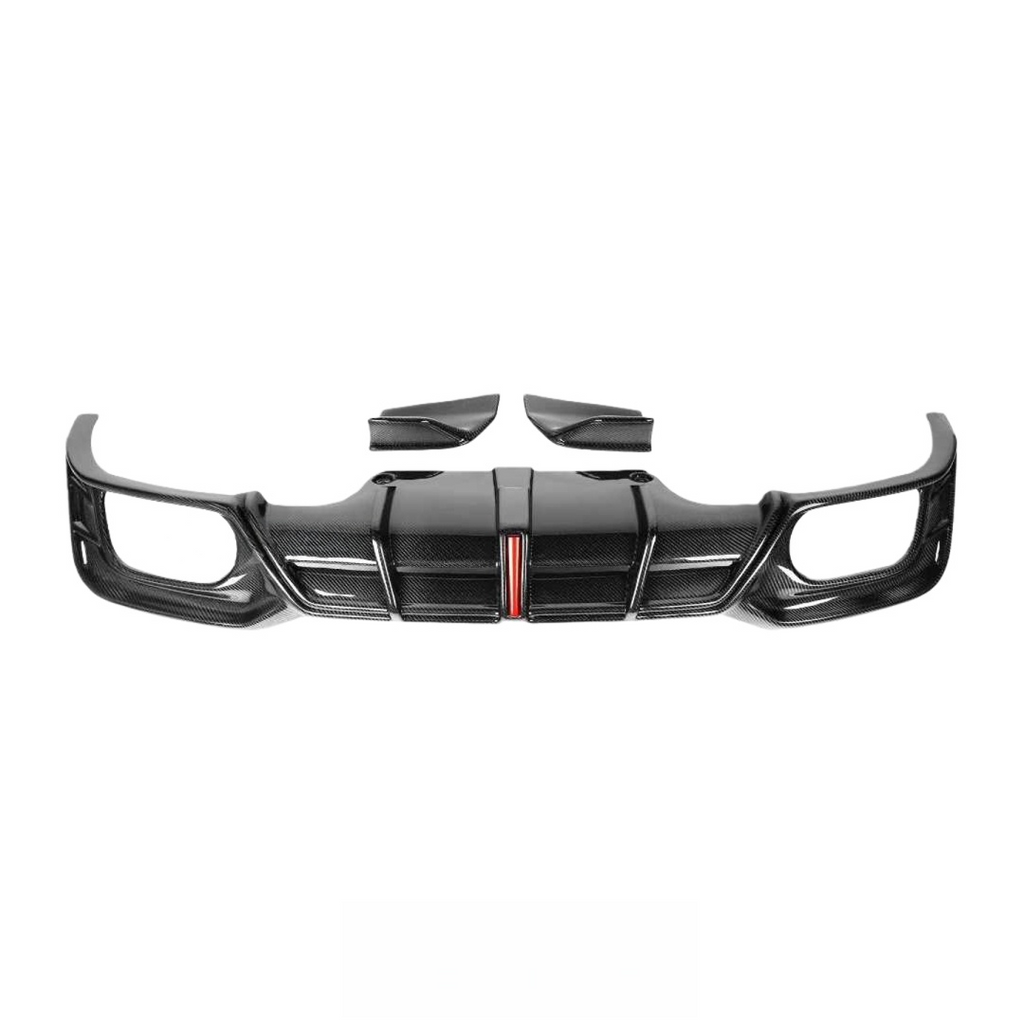 Carbon Fiber Rear Bumper Diffuser Splitter for Audi B9.5 A5 Sline S5 RS5 2021-2024 Rear Diffuser With LED Light