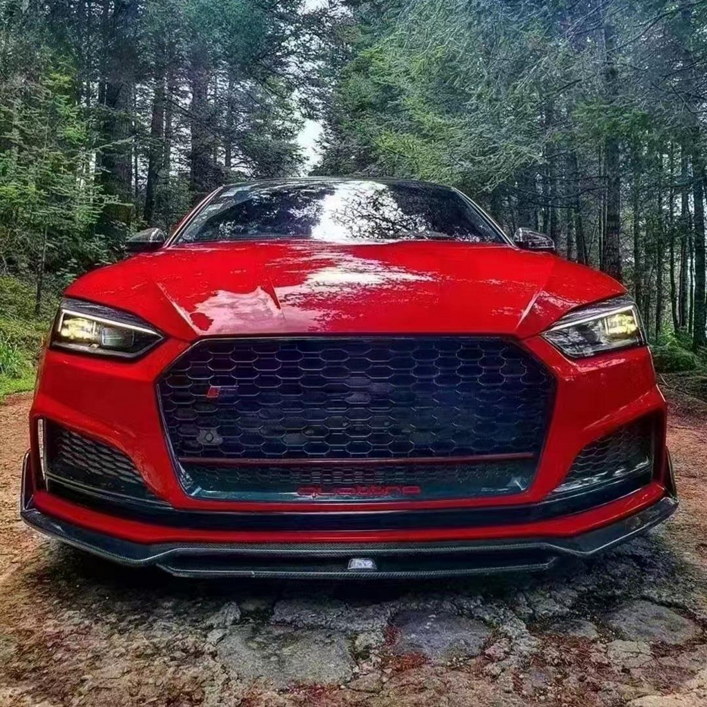 Carbon Fiber Front Bumper Lip Splitter for Audi B9 S5 A5 Sline Sportback 2017-2019 Car Carbon Front Lip
