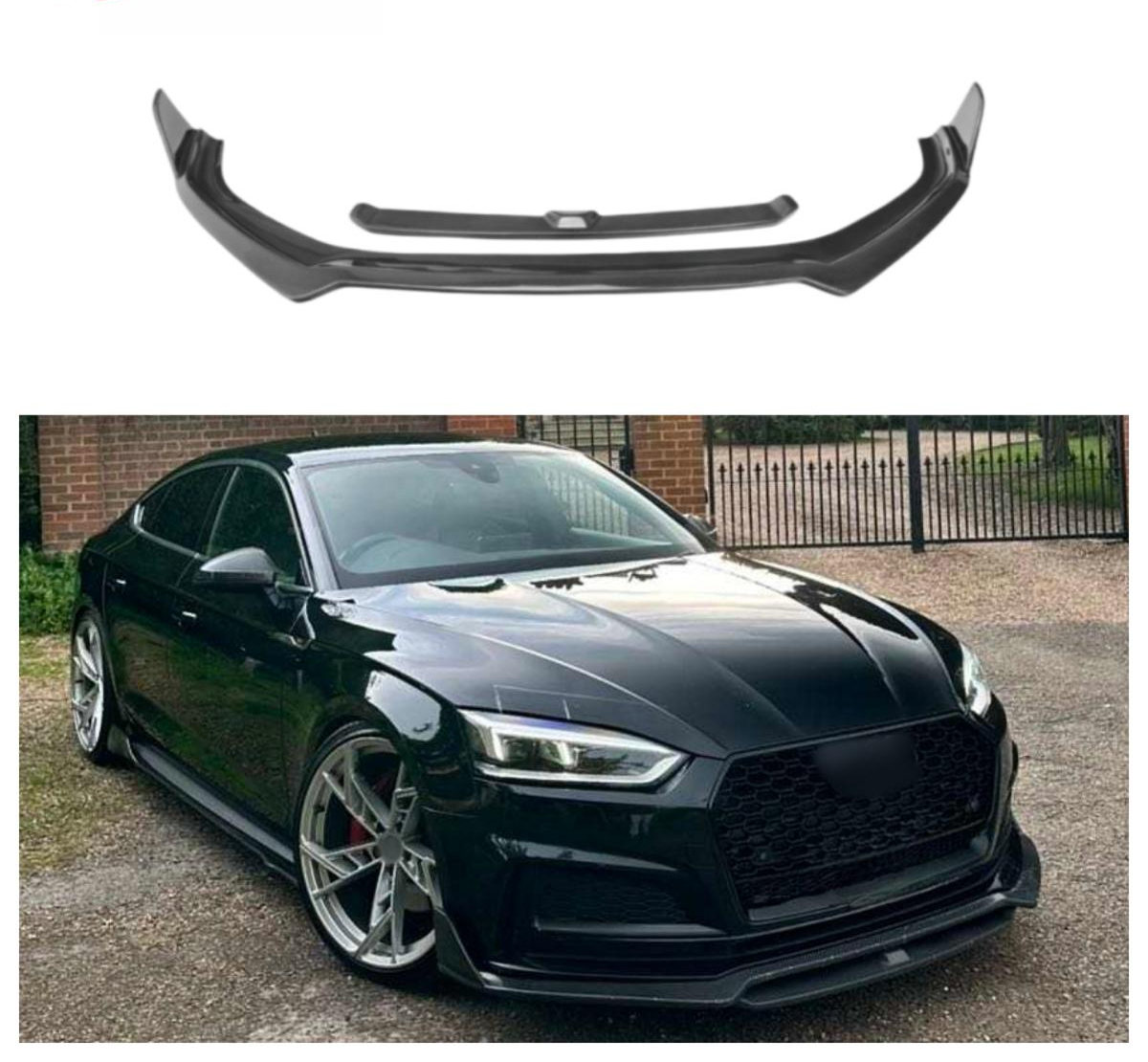 Carbon Fiber Front Bumper Lip Splitter for Audi B9 S5 A5 Sline Sportback 2017-2019 Car Carbon Front Lip