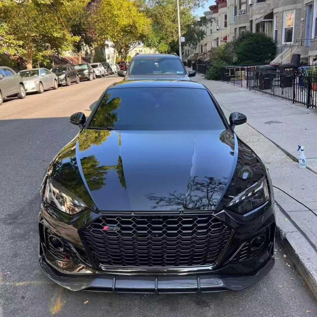 Carbon Fiber Front Bumper Splitter Lip for Audi B9.5 RS5 Coupe 2020-2024 Carbon Fiber Car Front Lip