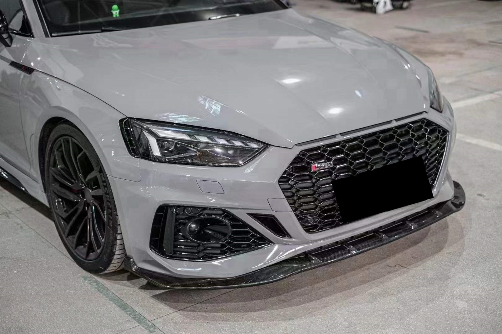 Carbon Fiber Front Bumper Lip Splitters for Audi RS5 B9.5 Sedan 2020-2024 Carbon Fiber Front Lip Body Kit