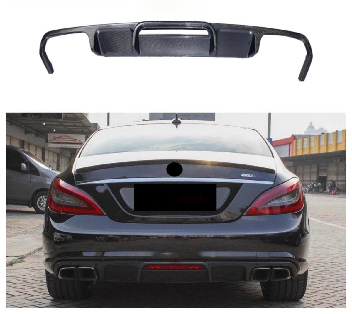 Carbon Fiber Rear Bumper Diffuser for Merceder Benz W218 AMG CLS63 2011-2018 Carbon Rear Bumper Splitter Lip Body Kit