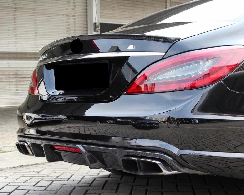 Carbon Fiber Rear Bumper Diffuser for Merceder Benz W218 AMG CLS63 2011-2018 Carbon Rear Bumper Splitter Lip Body Kit