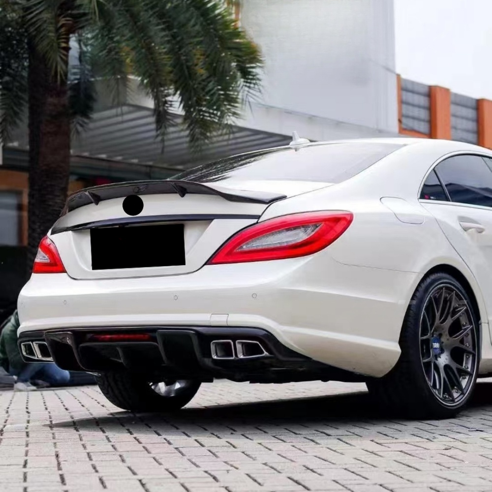 Carbon Fiber Rear Trunk Spoiler for Merceder Benz W218 CLS Class AMG CLS63 2011-2018 Caarbon Rear Ducktail Wing Body Kit