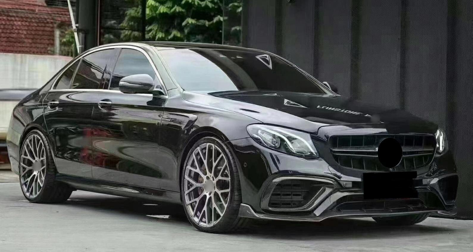 Carbon Fiber Front Bumper Lip for Mercedes Bezn E Class W213 E63 AMG Touring Pre Lci Front Splitter Lip