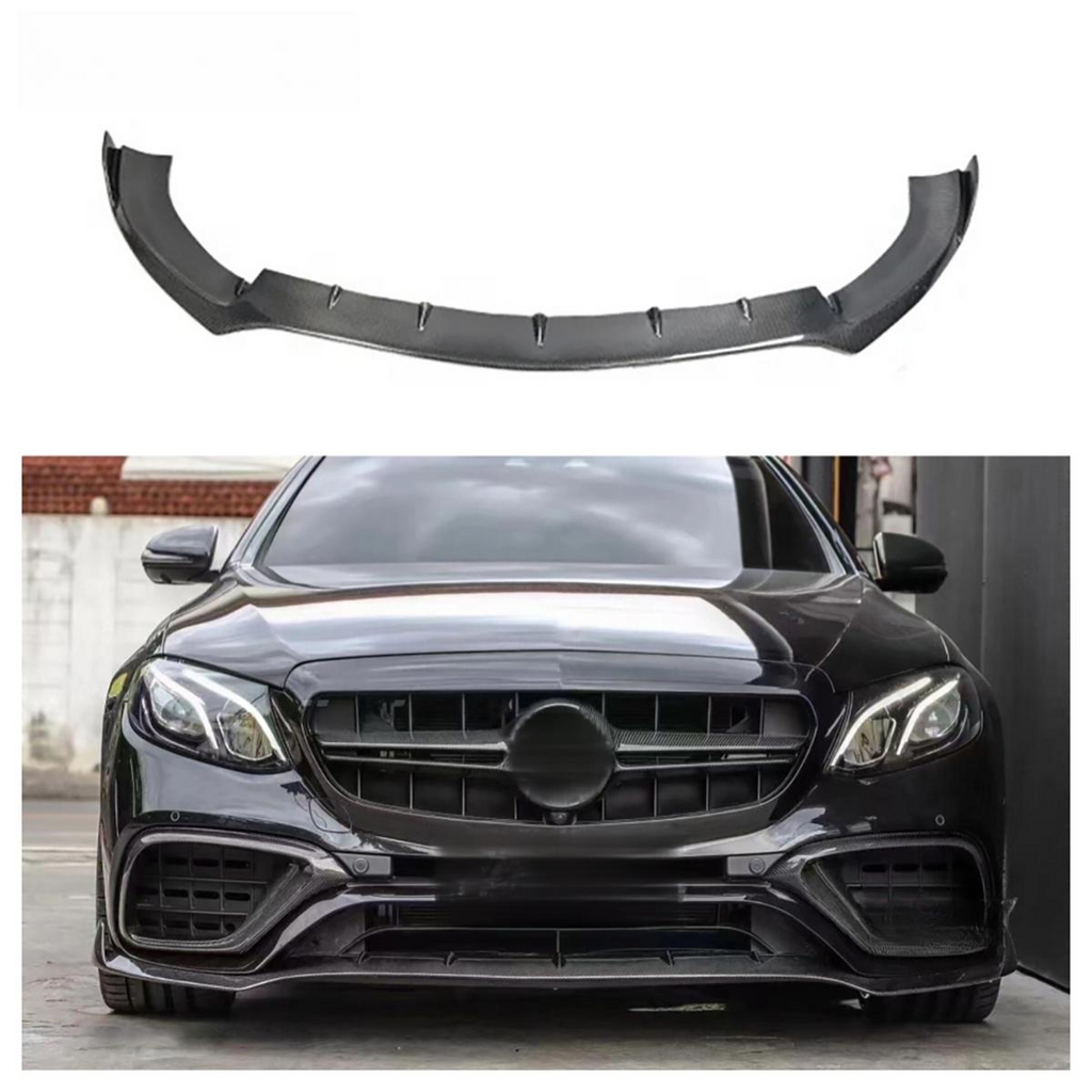 Carbon Fiber Front Bumper Lip for Mercedes Bezn E Class W213 E63 AMG Touring Pre Lci Front Splitter Lip