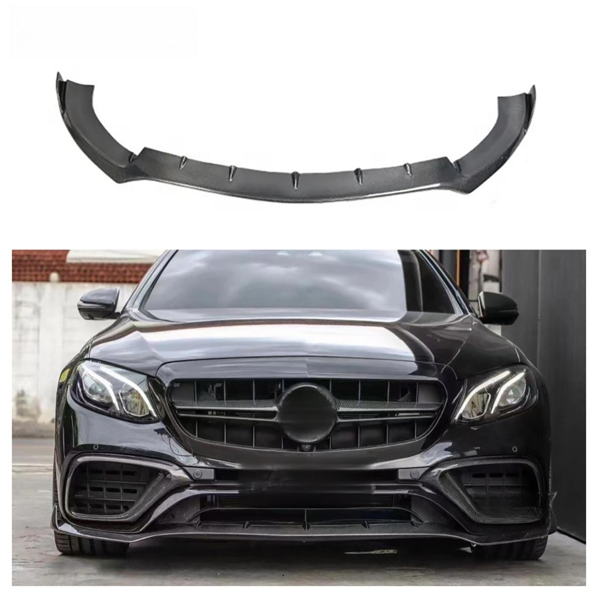 Carbon Fiber Front Bumper Lip for Mercedes Bezn E Class W213 E63 AMG Touring Pre Lci Front Splitter Lip