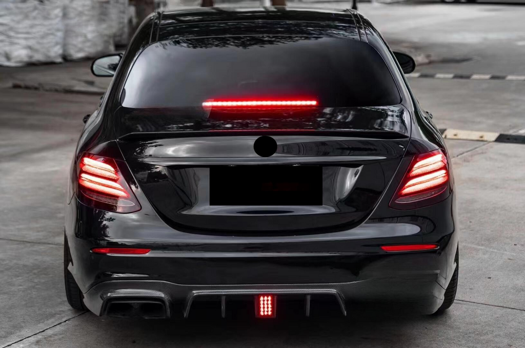 Carbon Fiber Rear Bumper Diffuser for Mercedes Benz W213 E Class E43 E63S Sedan 2016-2020 Rear Splitter Lip Body Kit