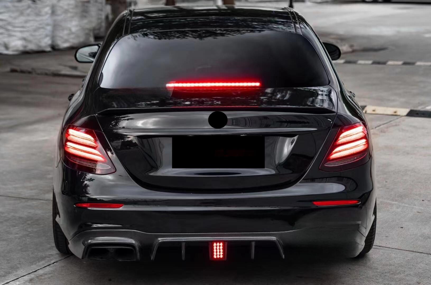 Carbon Fiber Rear Bumper Diffuser for Mercedes Benz W213 E Class E43 E63S Sedan 2016-2020 Rear Splitter Lip Body Kit