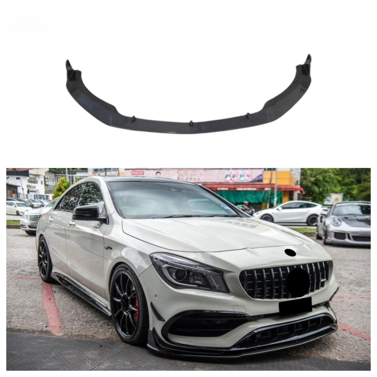 Style Carbon Fiber Front Bumper Lip for Mercedes Benz W117 CLA AMG CLA45 LCI 2017-2020 Carbon Fiber Front Lip