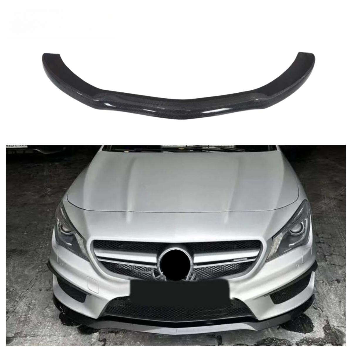High Quality AMG Style Carbon Fiber Front Bumper Lip Splitter for Mercedes Benz W117 CLA AMG CLA45 Pre Lci 2014-2016 Front Lip