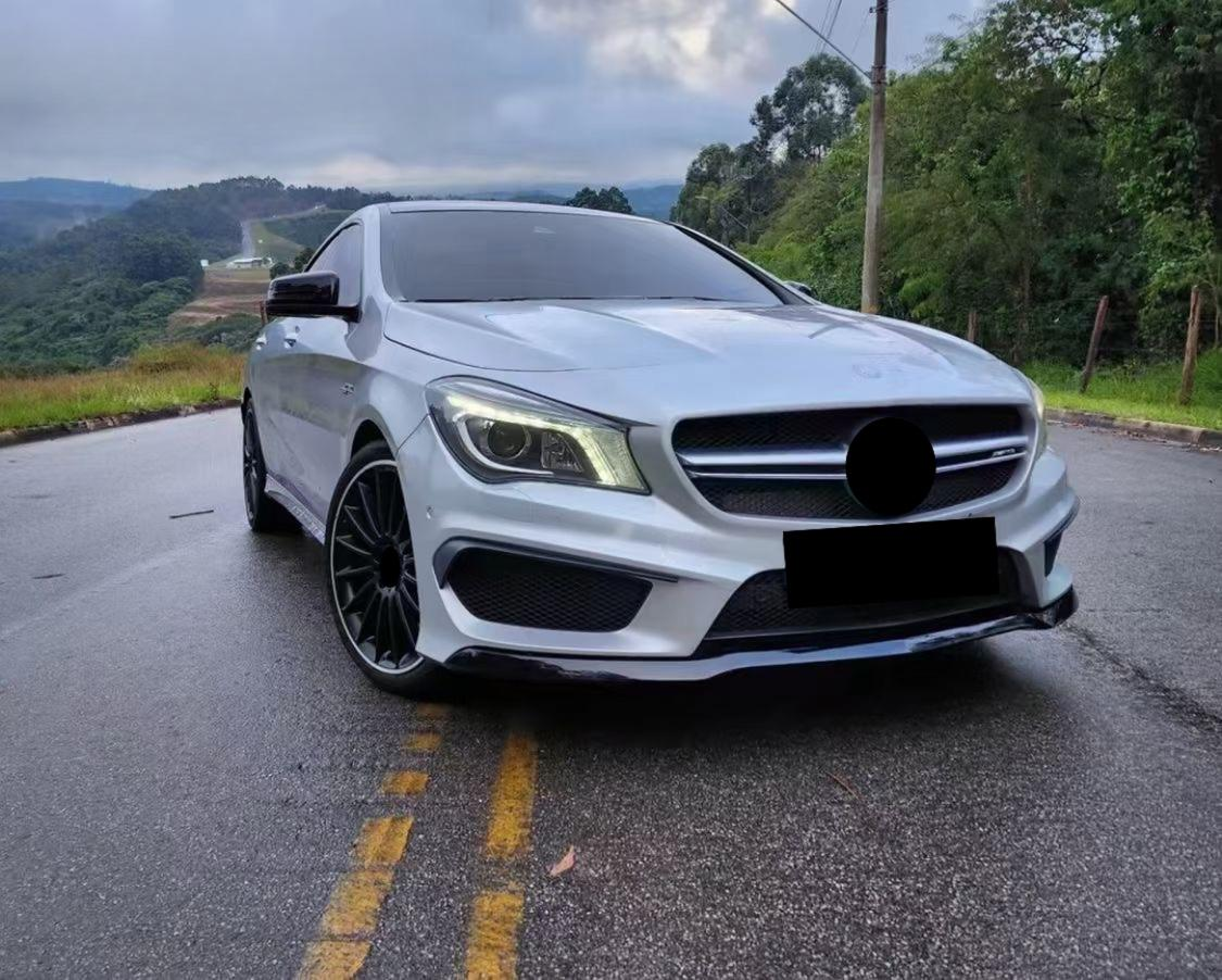 High Quality AMG Style Carbon Fiber Front Bumper Lip Splitter for Mercedes Benz W117 CLA AMG CLA45 Pre Lci 2014-2016 Front Lip