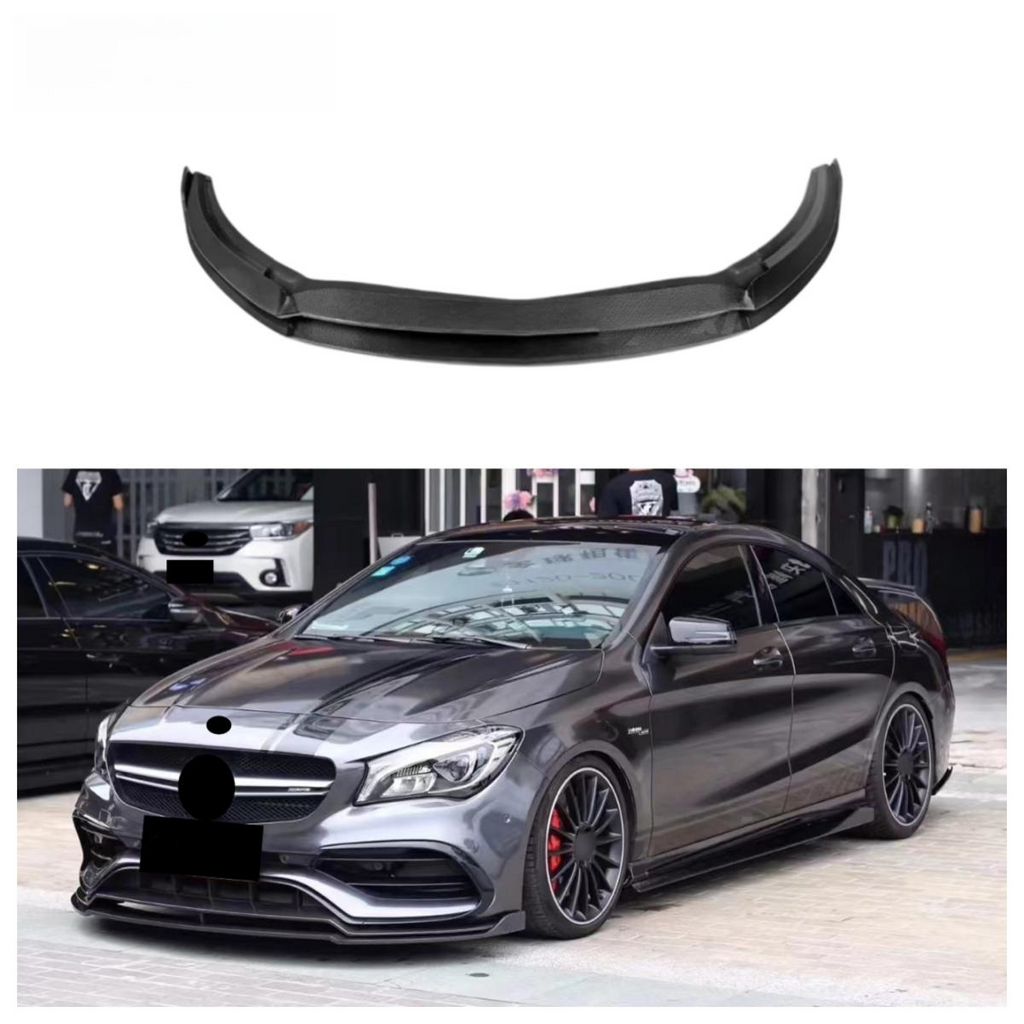 Carbon Fiber Front Bumper Lip Splitter for Mercedes Benz W117 CLA AMG CLA45 LCI 2017-2020 Carbon Fiber Front Lip
