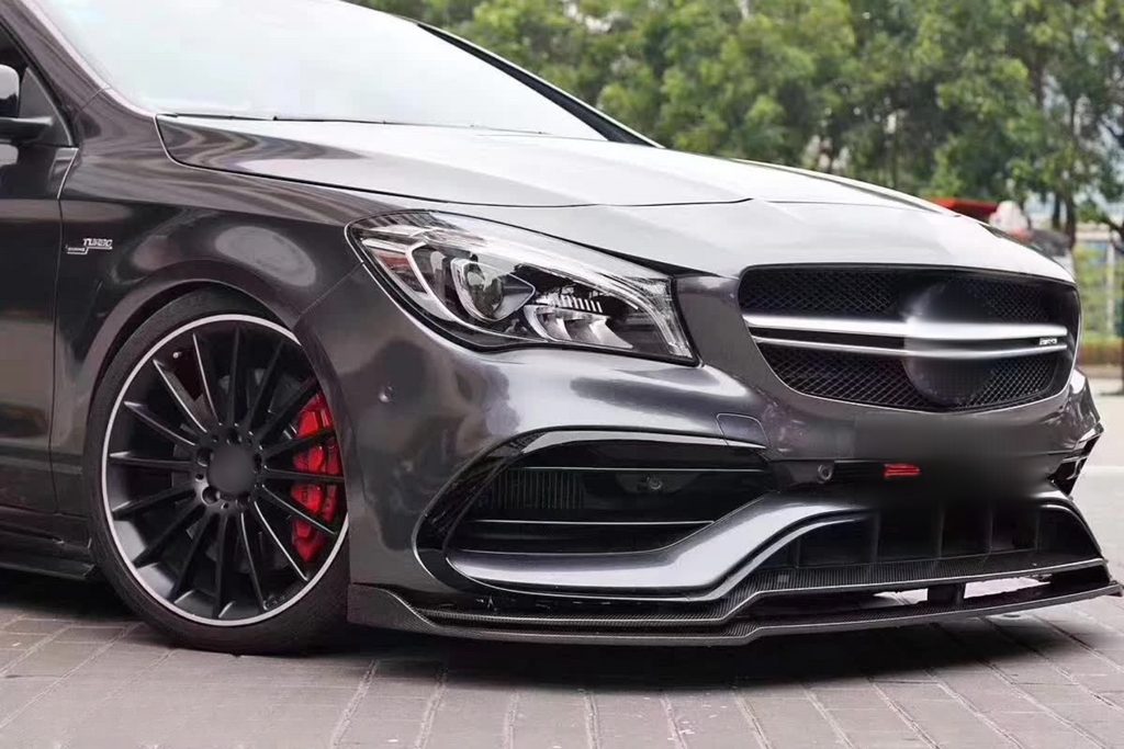 Carbon Fiber Front Bumper Lip Splitter for Mercedes Benz W117 CLA AMG CLA45 LCI 2017-2020 Carbon Fiber Front Lip