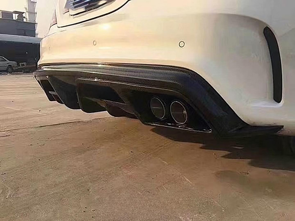 Carbon Fiber Rear Bumper Diffuser Splitter for Mercedes-Benz W117 CLA Class AMG CLA45 2014-2020 Carbon Rear Diffuser