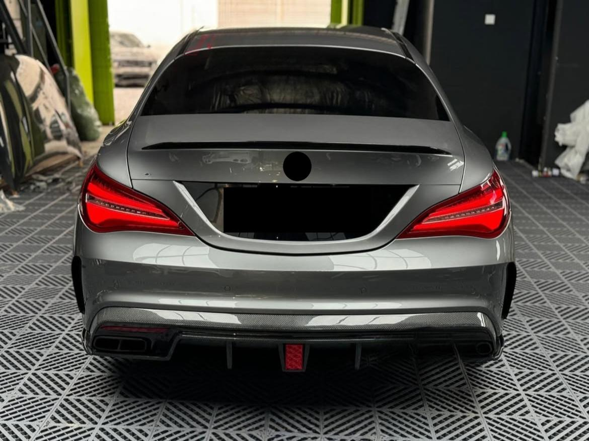 Real Carbon Fiber Rear Bumper Diffuser Splitter for Mercedes Benz CLA Class CLA35 CLA45 W117 2013-2020 Rear Diffuser