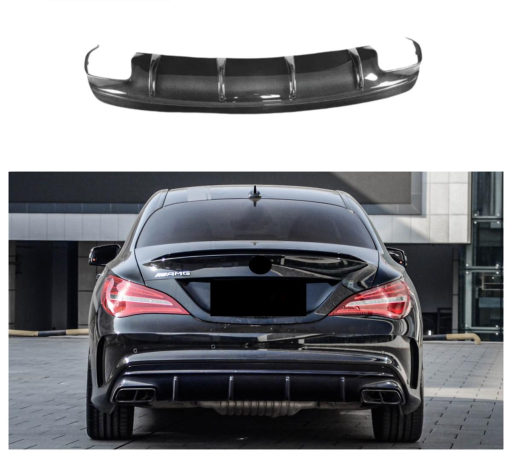 High Quality AMG Style Carbon Fiber Rear Bumper Diffuser for Mercedes Benz CLA AMG CLA45 W117 2014-2020 Carbon Fiber Diffuser