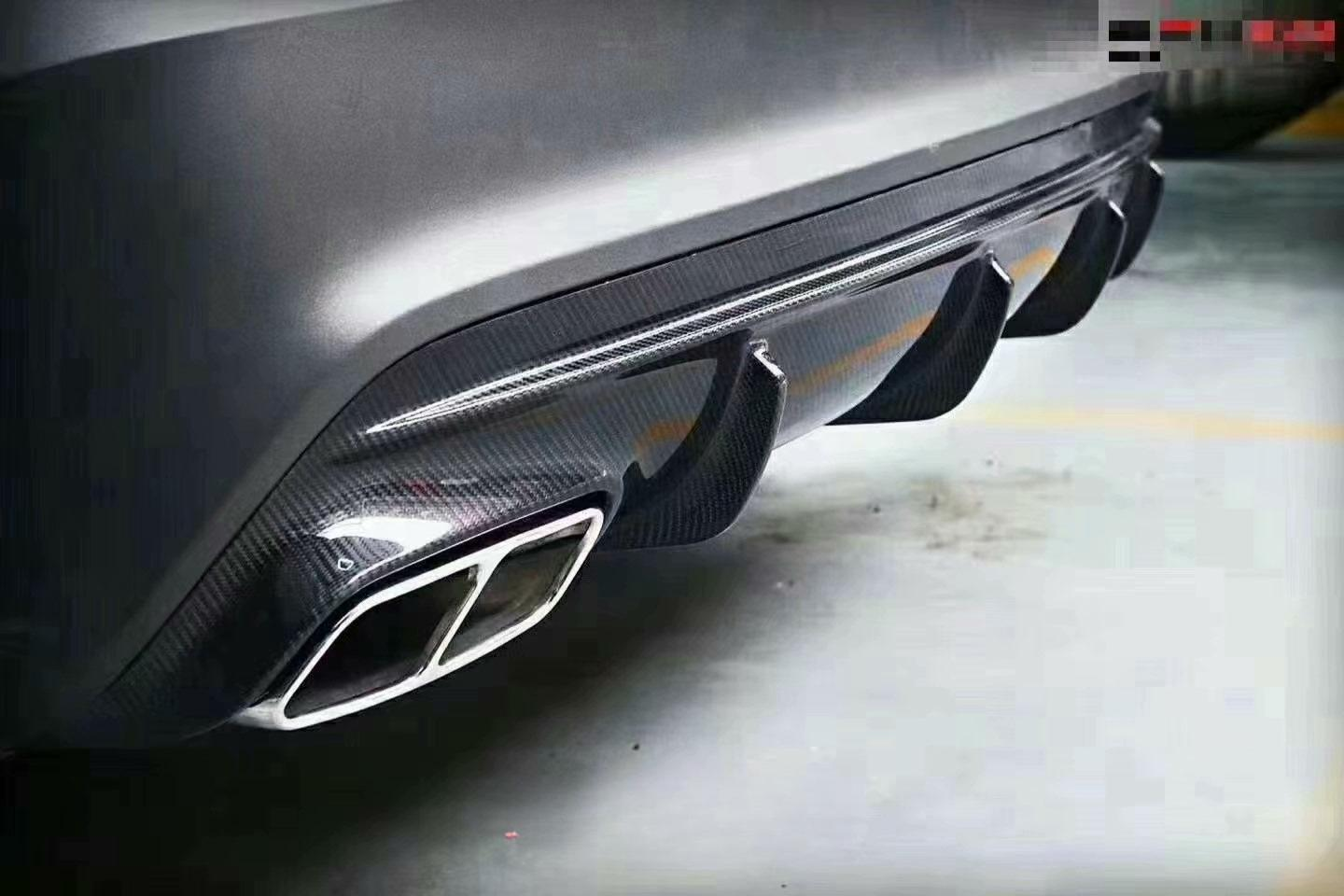 High Quality AMG Style Carbon Fiber Rear Bumper Diffuser for Mercedes Benz CLA AMG CLA45 W117 2014-2020 Carbon Fiber Diffuser