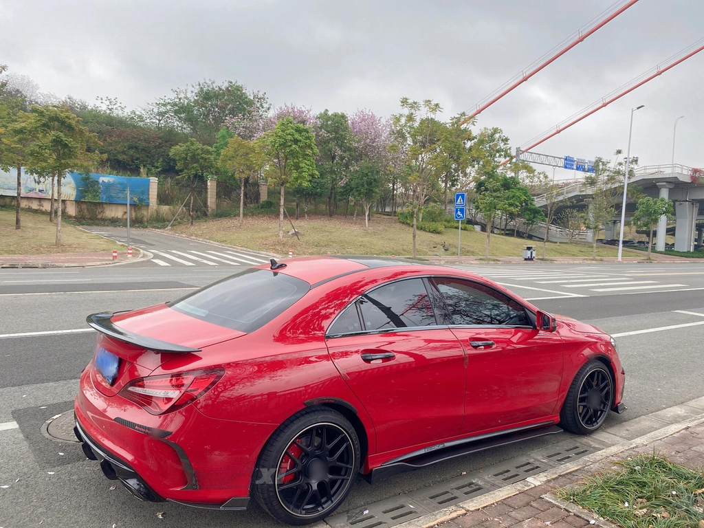Carbon Fiber Side Skirt for Mercedes Benz W117 CLA Class AMG CLA35 CLA45 2014-2020 Carbon Side Bumper Skirt Splitter Lip