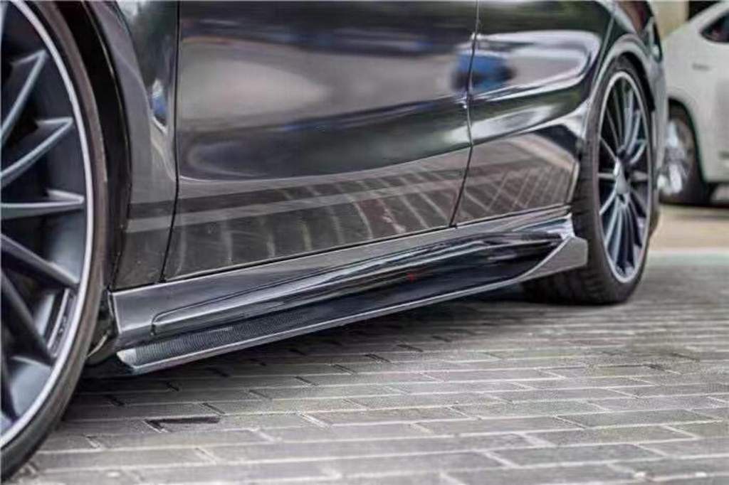 Carbon Fiber Side Bumper Skirt Splitter for Mercedes Benz W117 CLA Class AMG CLA45 2013-2020 Side Skirt