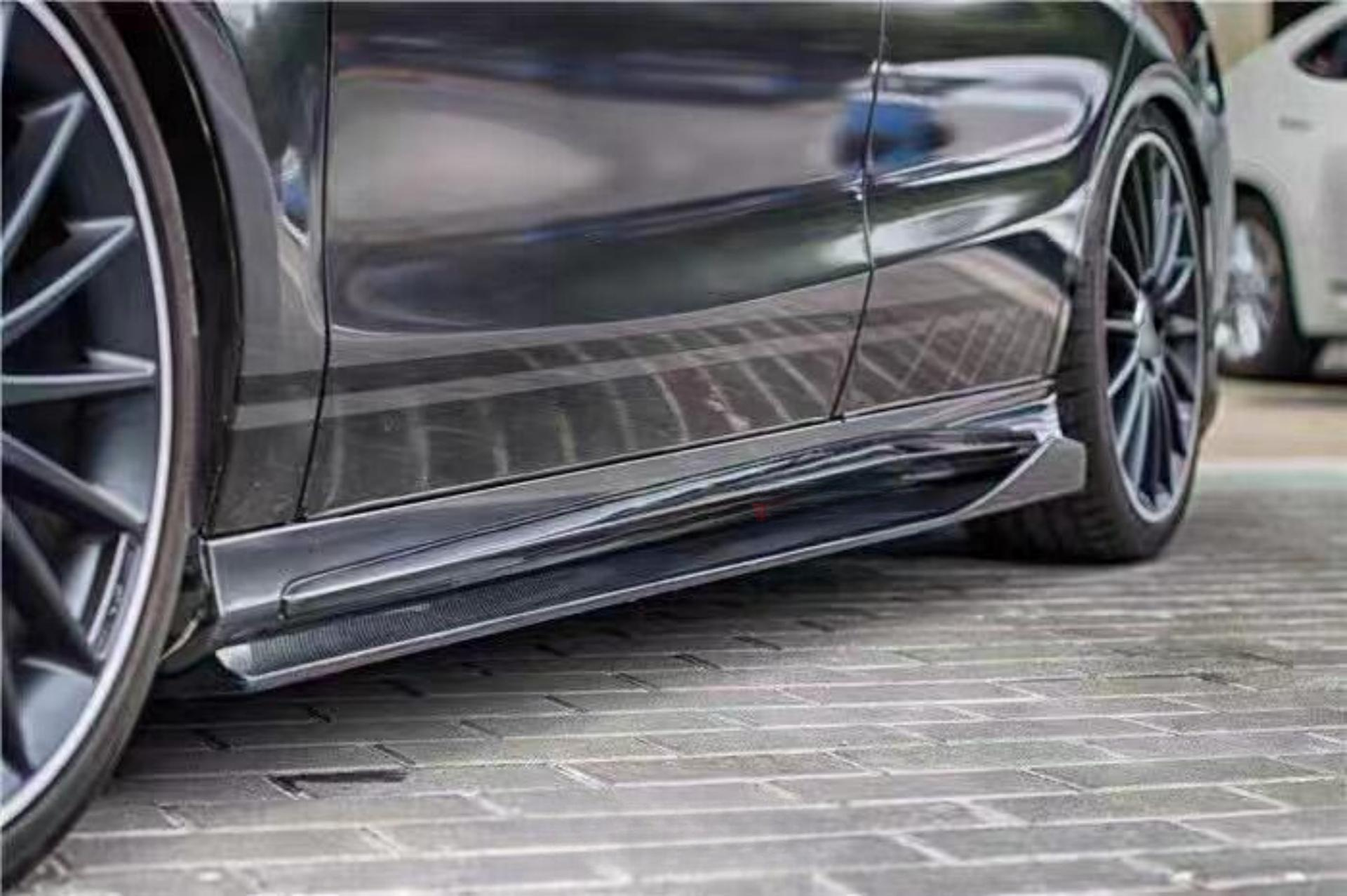 Carbon Fiber Side Bumper Skirt Splitter for Mercedes Benz W117 CLA Class AMG CLA45 2013-2020 Side Skirt
