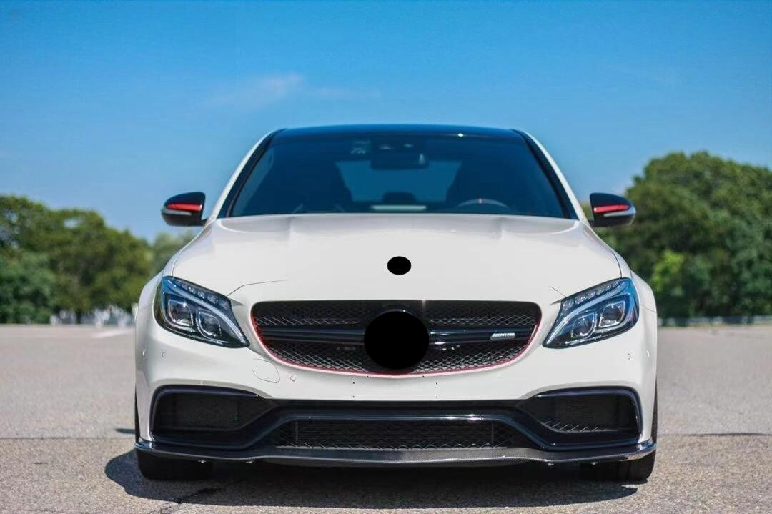 Carbon Fiber Front Bumper Splitter Lip for Mercedes Benz W205 C Class AMG C63 C63s Sedan 2015-2021 Front Lip Body Kit