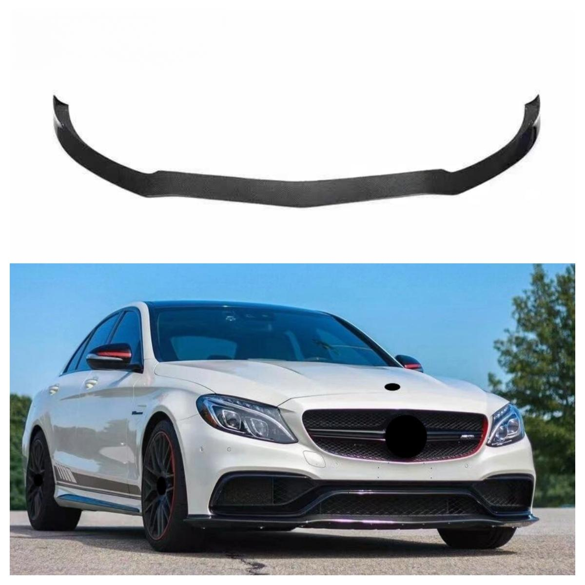 Carbon Fiber Front Bumper Splitter Lip for Mercedes Benz W205 C Class AMG C63 C63s Sedan 2015-2021 Front Lip Body Kit