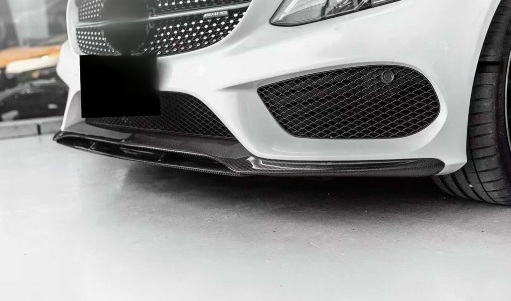 Carbon Fiber Front Bumper Splitter Lip for Mercedes Benz W205 C Class C200 C300 C43 Pre Lci 2015-2018 Carbon Front Lip