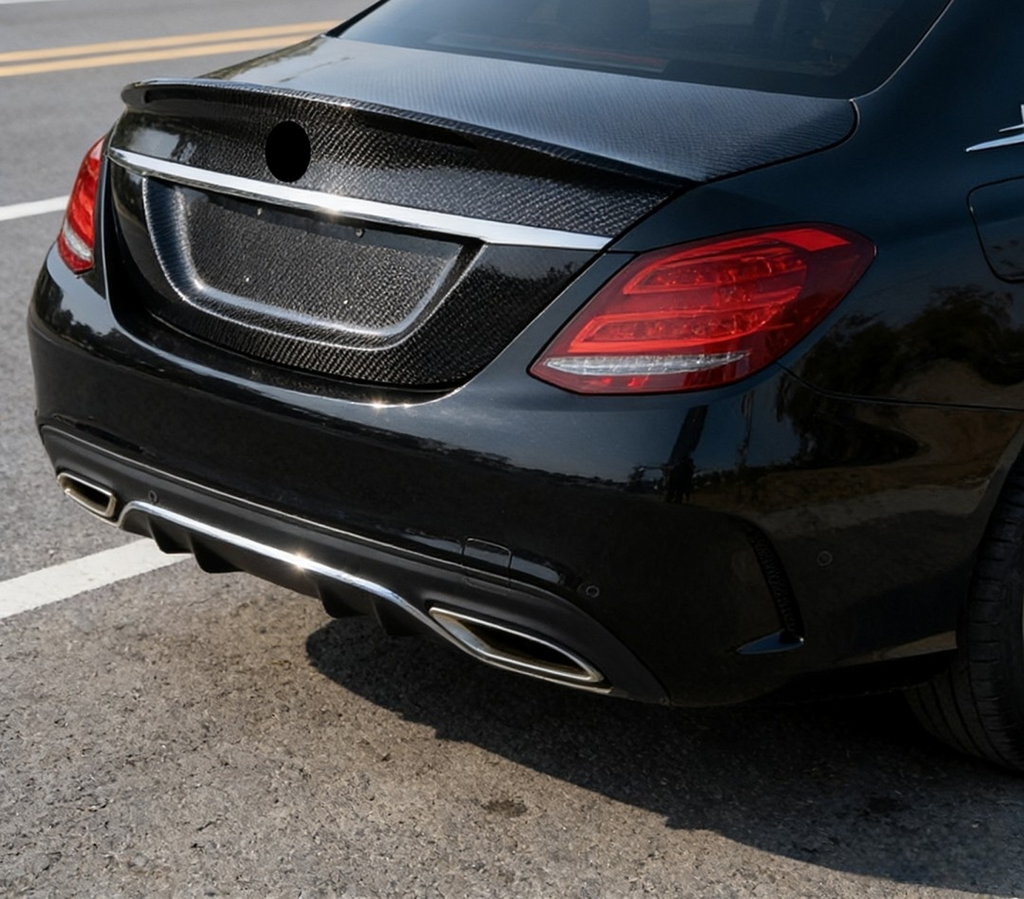Carbon Fiber Trunk Cover for Mercedes Benz W205 C Class AMG C43 C63 Sedan 2015+ Rear Trunk Bonnet Lid