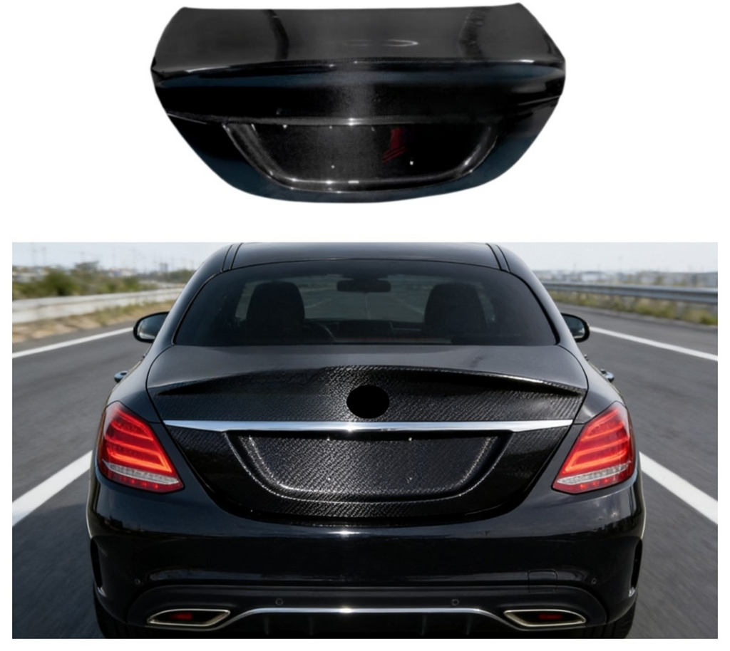 Carbon Fiber Trunk Cover for Mercedes Benz W205 C Class AMG C43 C63 Sedan 2015+ Rear Trunk Bonnet Lid