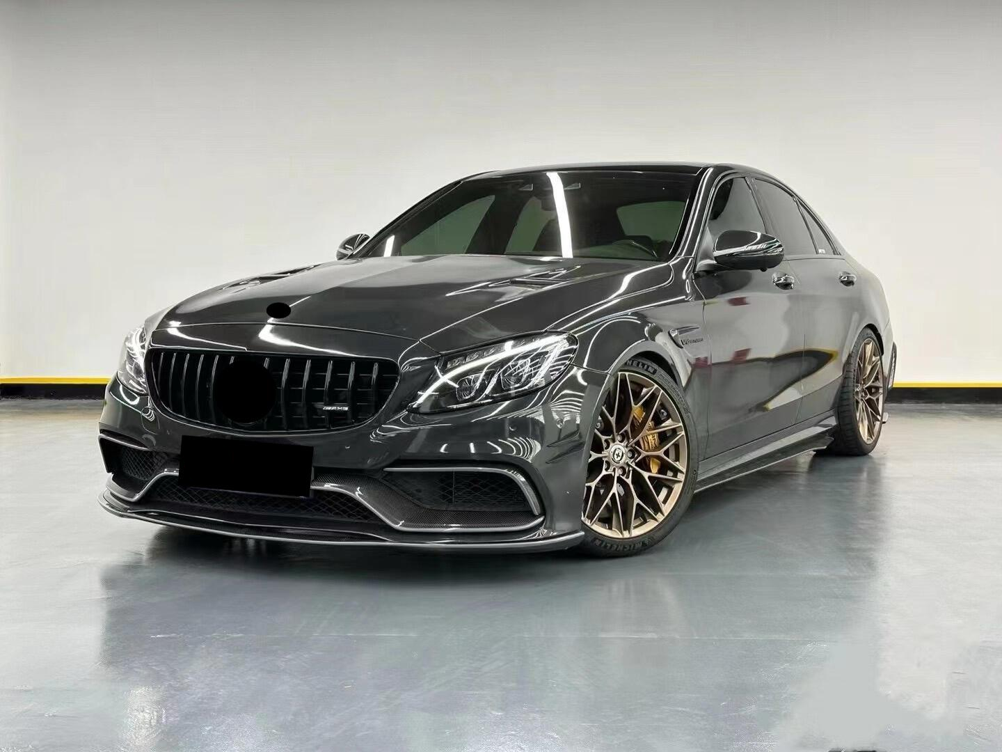 Carbon Fiber Side Skirt for Mercedes Benz W205 C Class C43 C63s AMG Sedan 2015-2021 Side Bumper Splitter Spoiler Lip