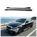 Carbon Fiber Side Bumper Skirt Splitter for Mercedes Benz W205 C300 C43 C63 Sedan 2015-2021 Side Skirt