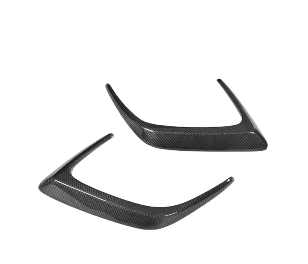 Carbon Fiber Rear Bumper Air Vent Trim for Mercedes Benz W205 C Class C63s Sedan 2015+ Rear Side Splitter Canards