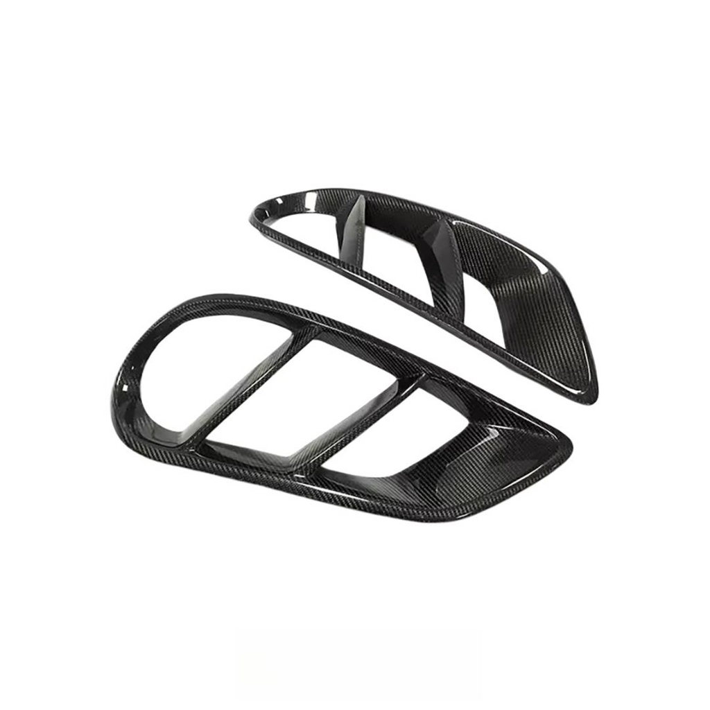 Carbon Fiber Front Bumper Canards for Mercedes Benz W205 C Class AMG C43-C63s Pre Lci 2015-2018 Sport Bumper Vent Trim