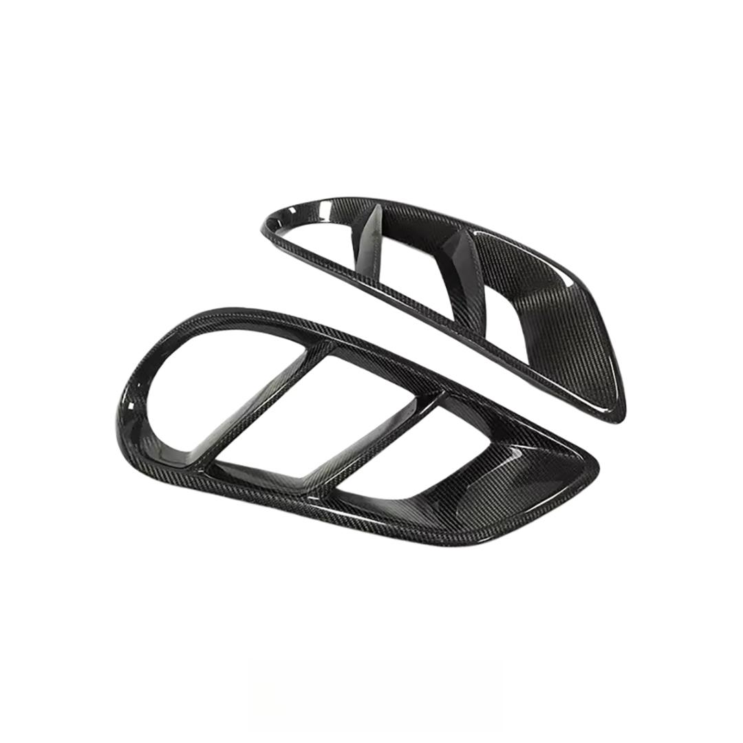 Carbon Fiber Front Bumper Canards for Mercedes Benz W205 C Class AMG C43-C63s Pre Lci 2015-2018 Sport Bumper Vent Trim