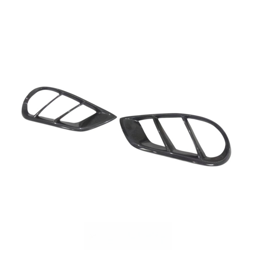 Carbon Fiber Front Bumper Canards for Mercedes Benz W205 C Class AMG C43-C63s Pre Lci 2015-2018 Sport Bumper Vent Trim
