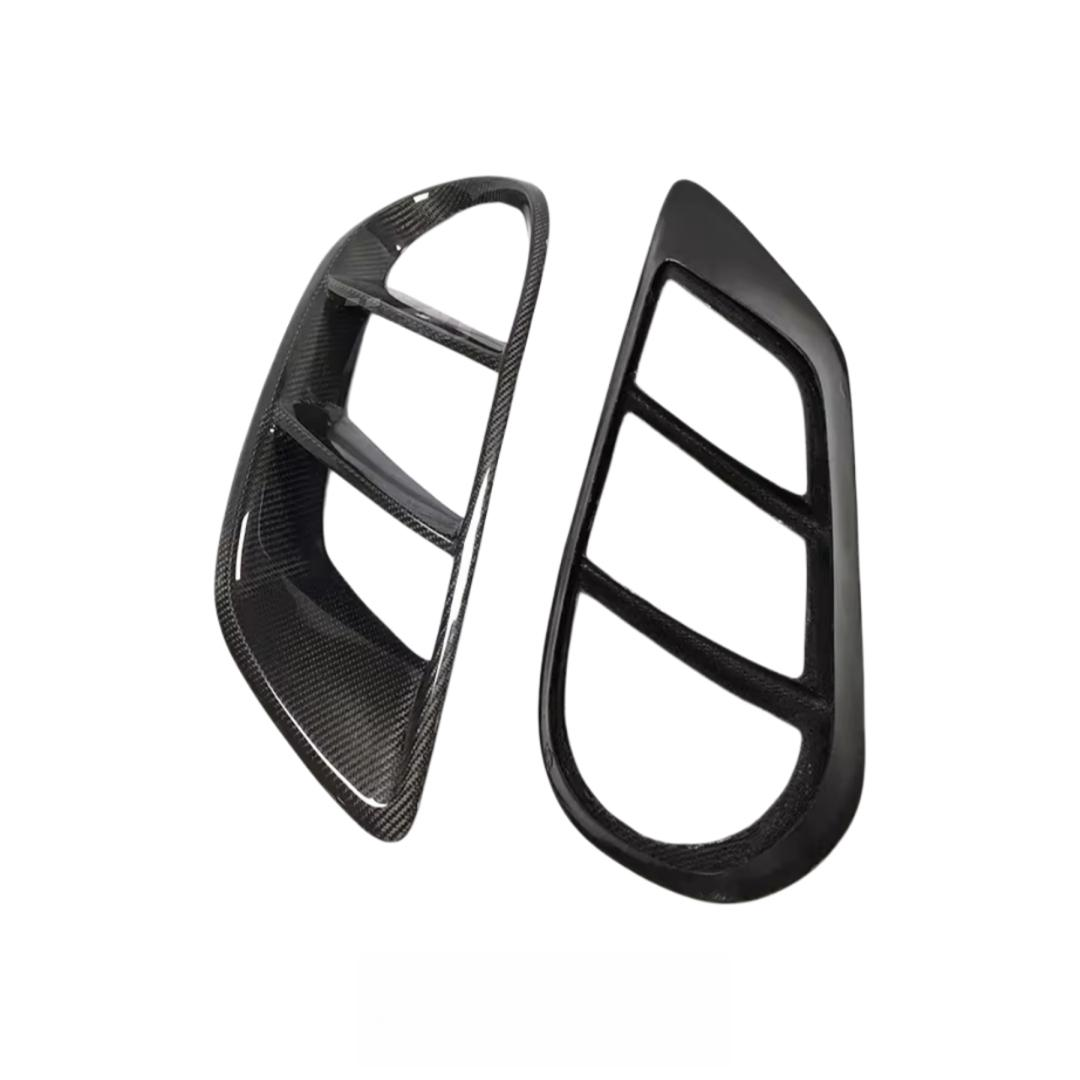 Carbon Fiber Front Bumper Canards for Mercedes Benz W205 C Class AMG C43-C63s Pre Lci 2015-2018 Sport Bumper Vent Trim