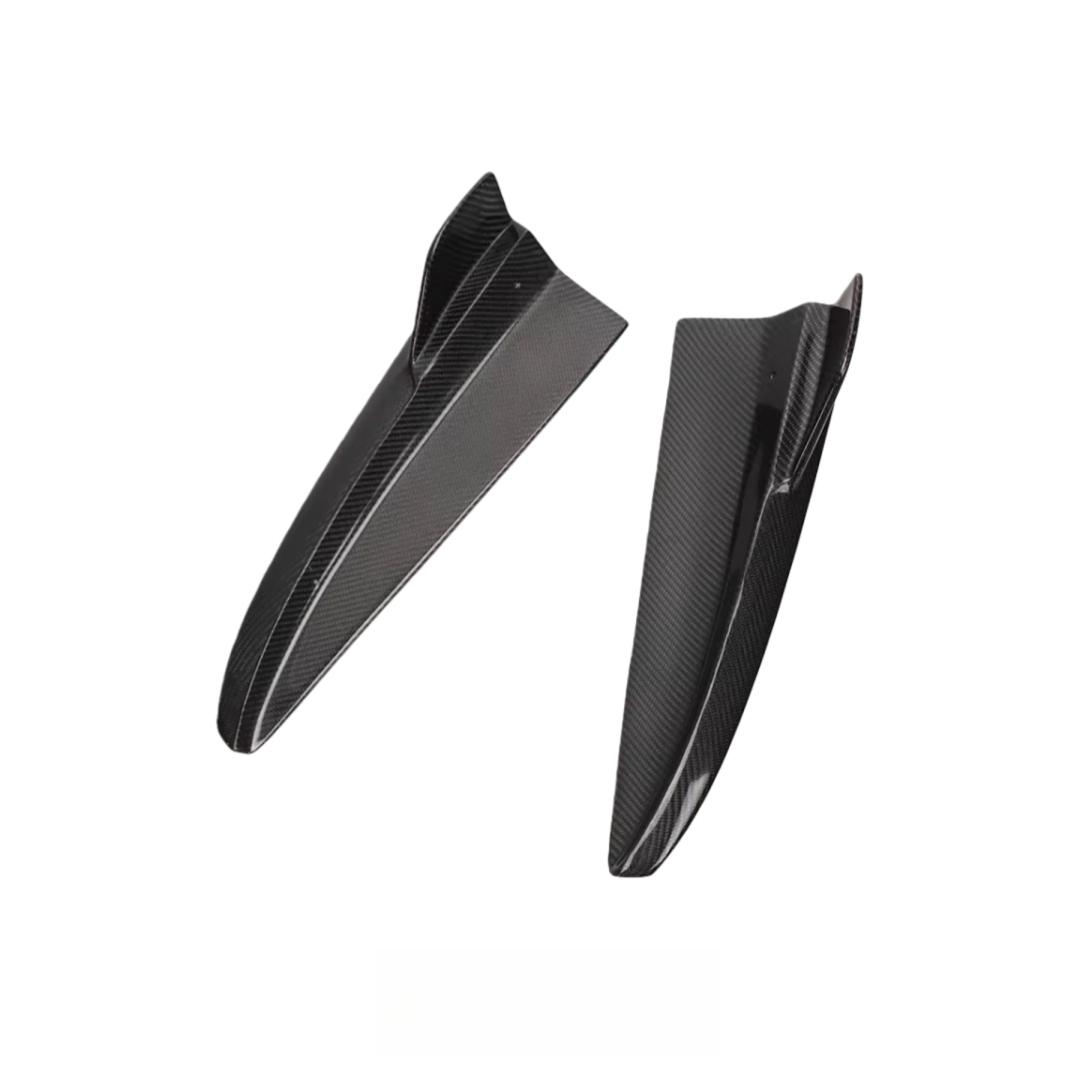Carbon Fiber Rear Bumper Canard for Mercedes Benz W205 C Class C300 C43 C63s 4 Door 2013-2021 Rear Side Wing Trim