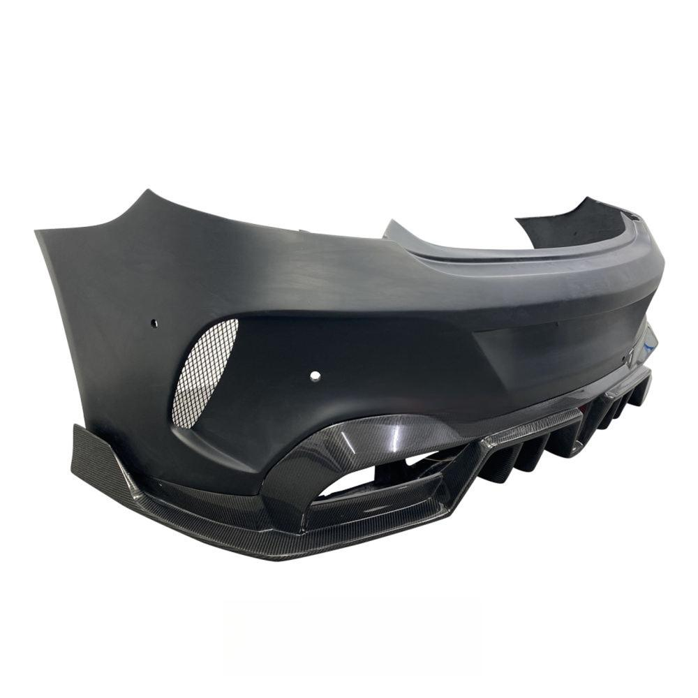 Carbon Fiber Rear Bumper for Merceder Benz W205 AMG C43 C63s Coupe 2015-2021 Carbon Rear Bumper Diffuser Body Kit