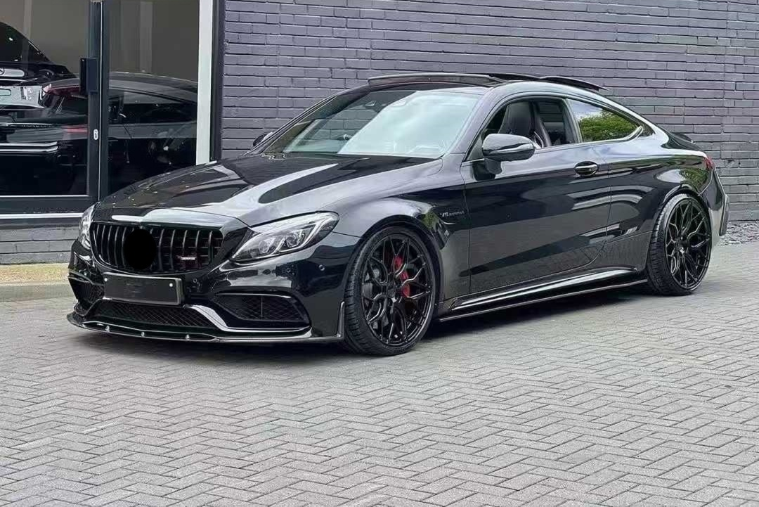 Carbon Fiber ED1 Style Front Bumper Splitter Lip for Mercedes Benz W205 C63 C63s Coupe 2015-2021 Front Lip