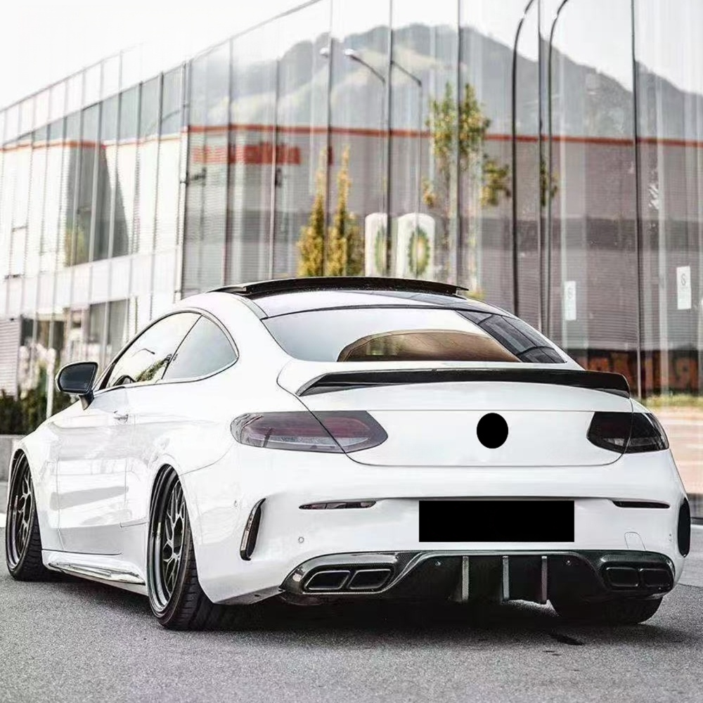 Carbon Fiber Rear Bumper Diffuser Splitter for Mercedes Benz W205 C Class C43 C63s Coupe 2015+ Hight Quality Body Kit