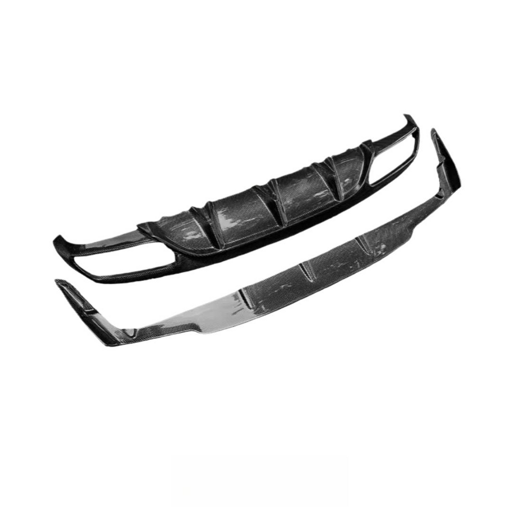 Carbon Fiber Rear Diffuser for Mercedes Benz W205 C Class AMG C43 C63 Coupe 2015+ Rear Bumper Splitter