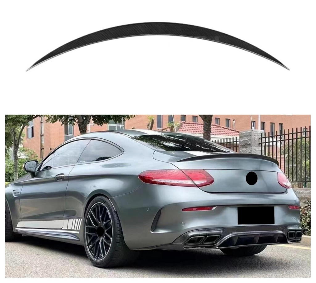 Carbon Fiber Rear Spoiler for Merceder Benz W205 C Class C300 C43 C63s AMG Coupe 2015-2021 Rear Trunk Wing Spoiler