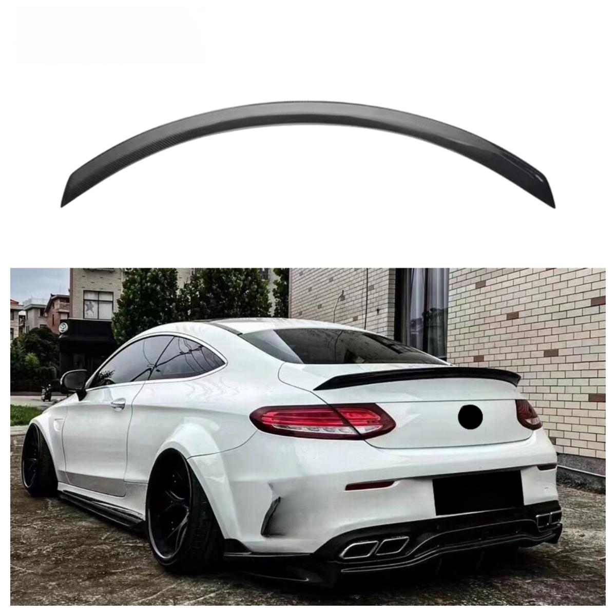Carbon Fiber Trunk Spoiler for Mercedes Benz W205 C205 C Class C63 Coupe 2015-2021 Rear Spoiler Wing