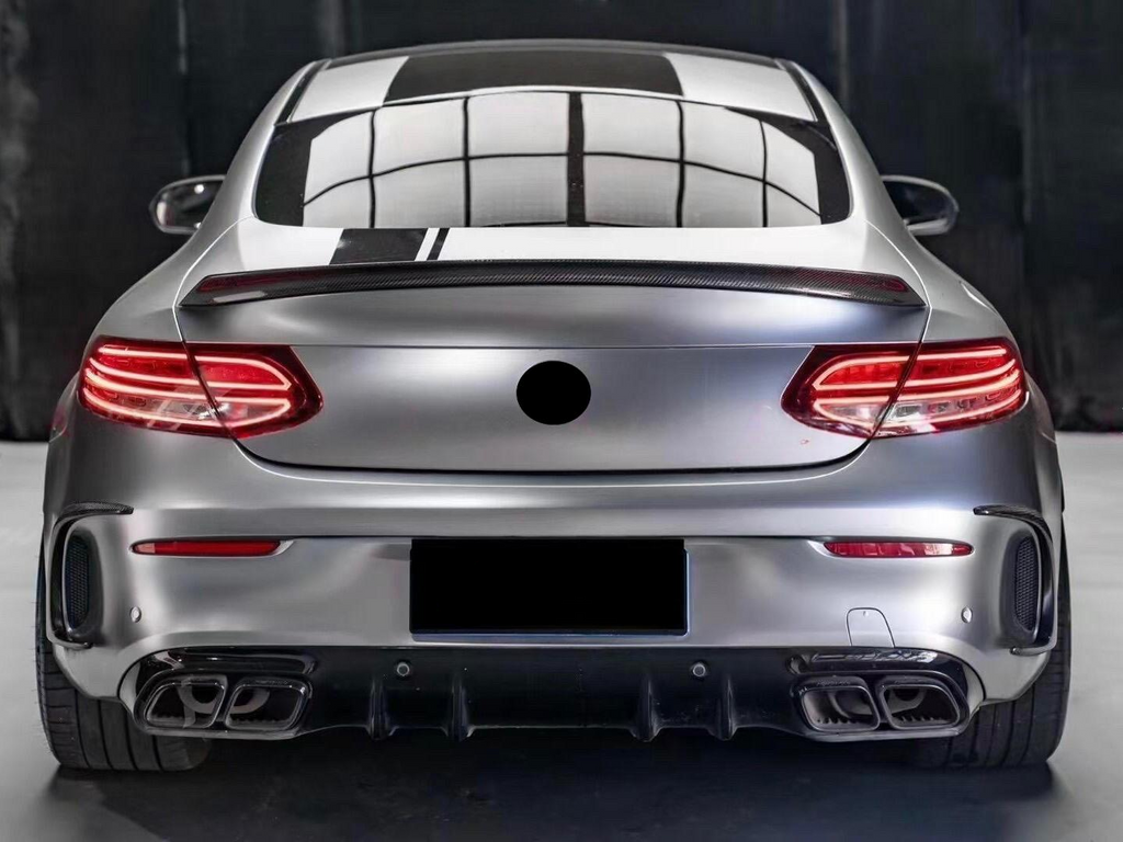 Carbon Fiber Trunk Spoiler for Mercedes Benz W205 C205 C Class C63 Coupe 2015-2021 Rear Spoiler Wing