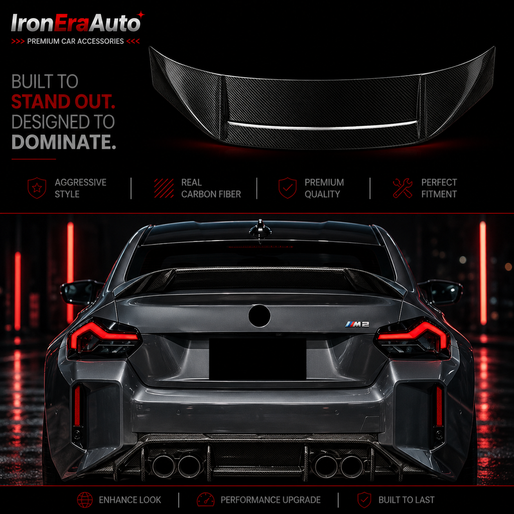 Dry Carbon Fiber Rear Trunk Spoiler Wing for BMW G87 M2 G42 2023+ Carbon Trunk Ducktail Wing Body Kit