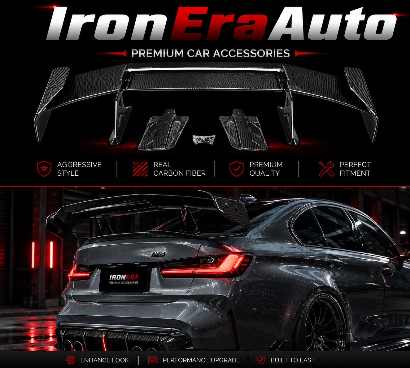 Dry Carbon Fiber Trunk Spoiler for BMW G80 M3 G82 M4 2020+ Perfect Installation Rear Wing Hight Quality Body Kit