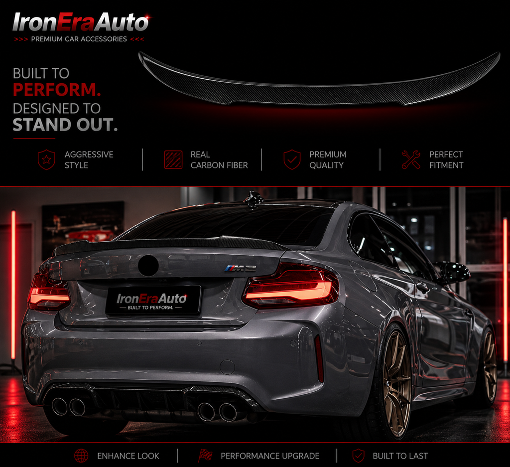 Real Carbon Fiber Rear Trunk Spoiler Wing for BMW 2 Series F22 F87 M2 Competition 2014-2022 Carbon Rear Spoiler