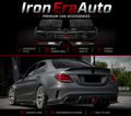 Carbon Fiber Rear Bumper Diffuser With Light for Mercedes Benz W205 C-Class C300 AMG C63 Sedan 2015-2021